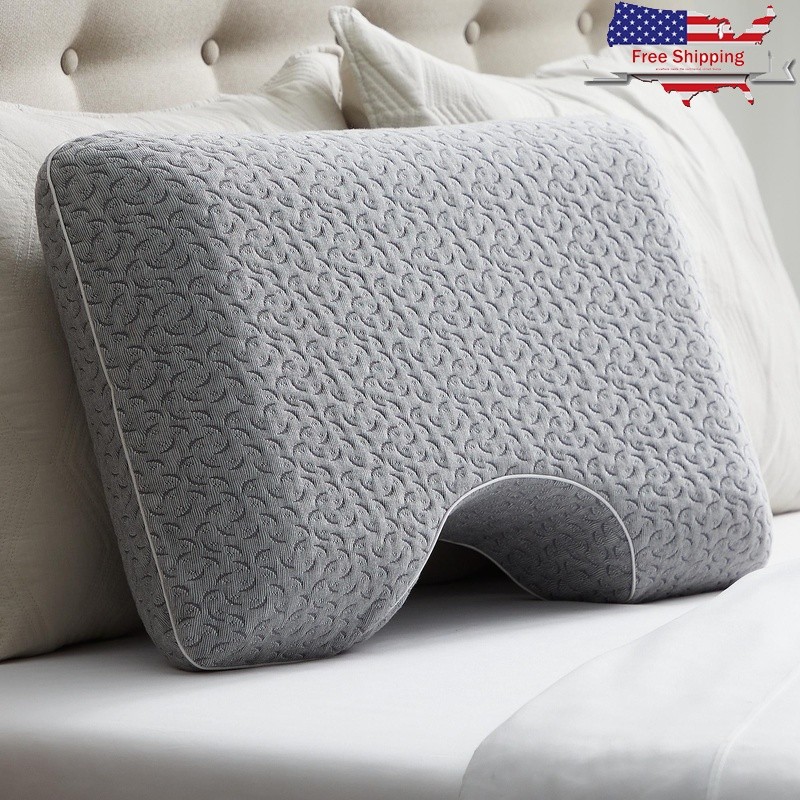 Ergonomic Memory Foam Pillow Side Sleepers Cooling Gel Antimicrobial Design New