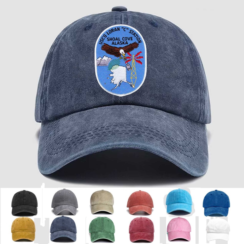 Custom Embroidered Hat Loran C Station Shoal Cove Alaska, Veteran Cap, Gift Idea