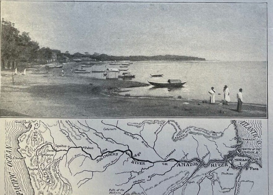 1900 Traveling Across South America Brazil Peru illustrated