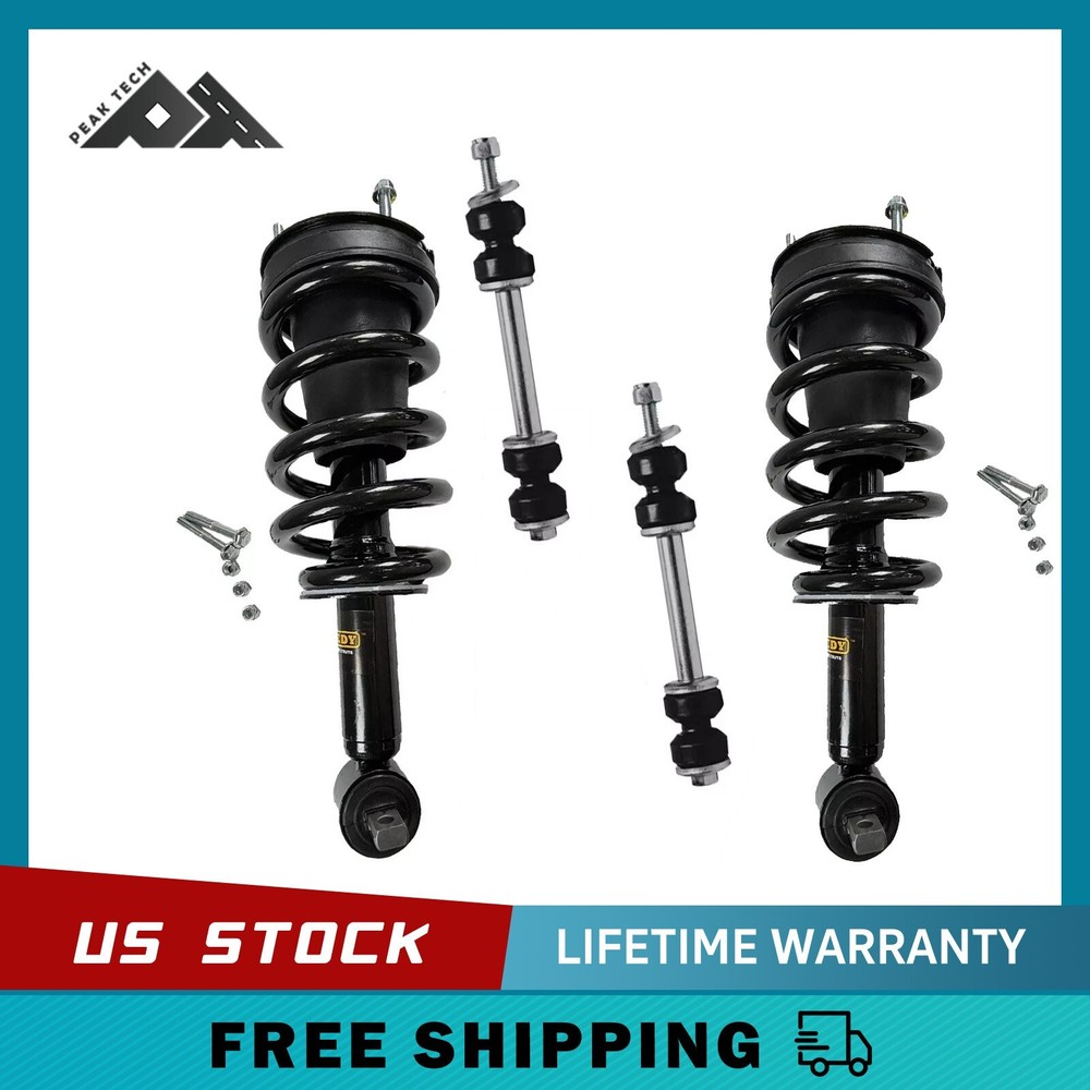 Upgraded Front Struts & Sway Bars for 2007-2013 GMC Sierra Chevy Silverado 1500