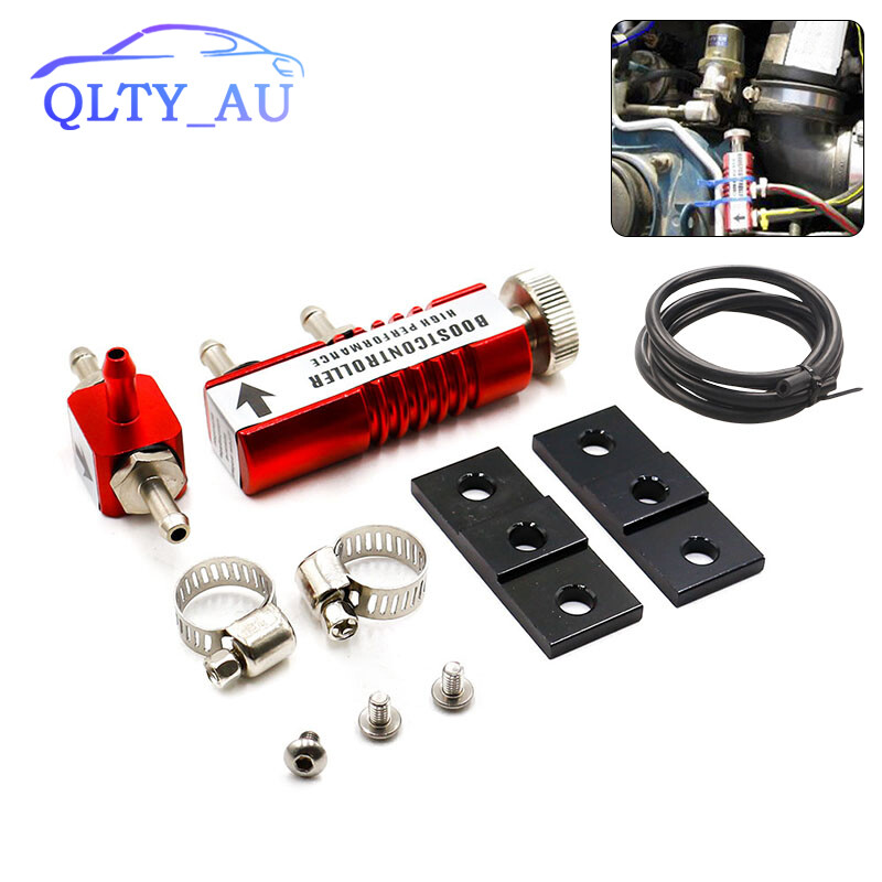 Red Manual Turbo Turbocharger Adjustable 1-30 Psi Racing Boost Controller Kit