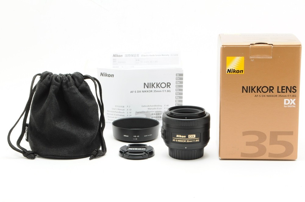 TESTED [MINT w/Box,Hood] NIKON AF-S DX NIKKOR 35mm F1.8 G Wide Angle Lens JAPAN
