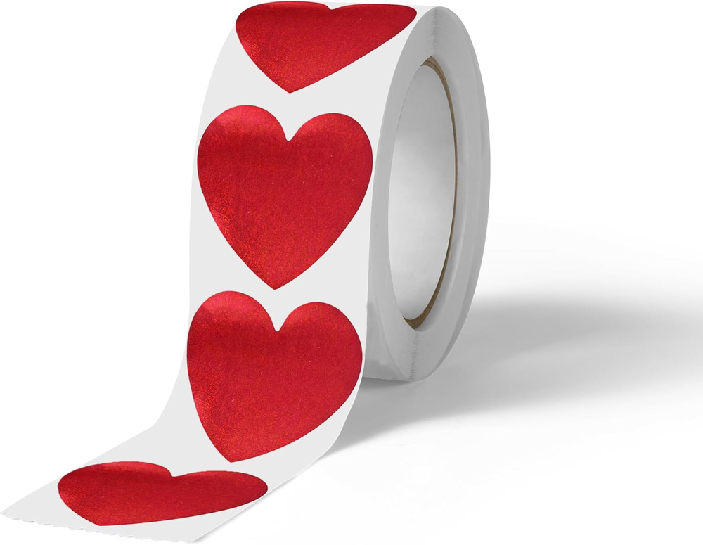 Glitter Heart Stickers, 1.5