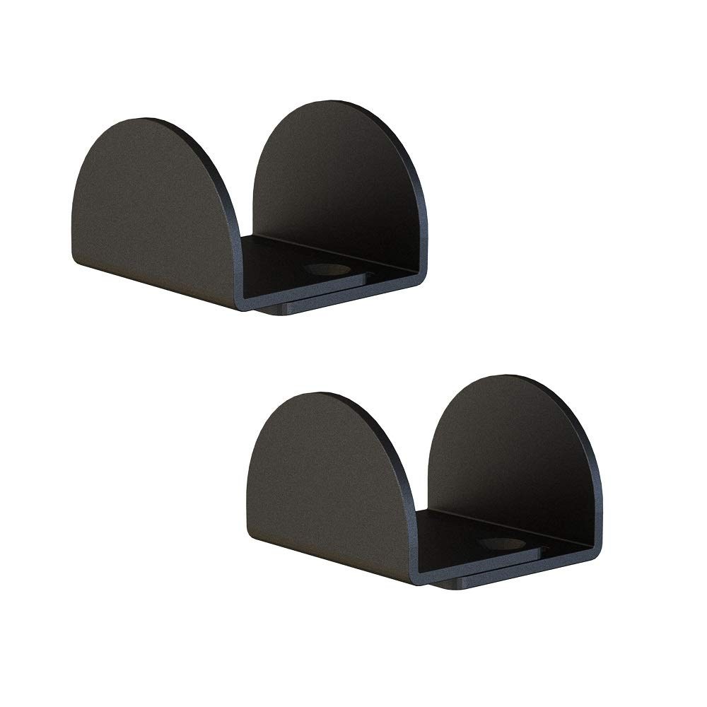 2 Pack Matte Black Sliding Barn Door Floor Guide Hardware for 1-Inch Doors