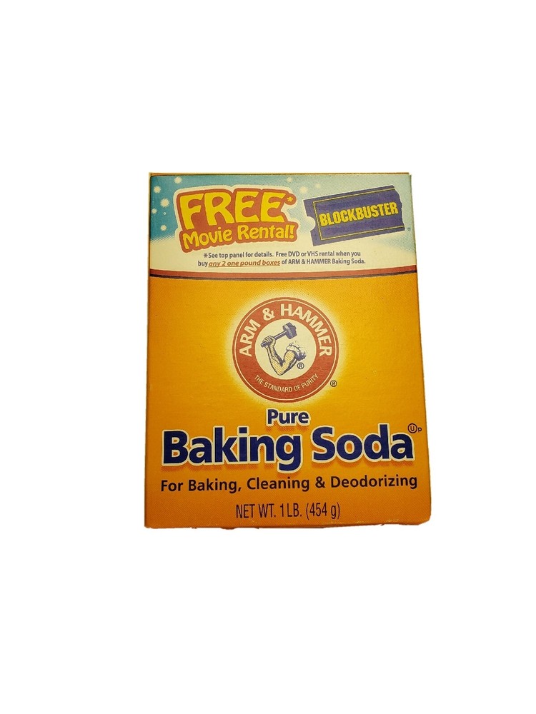 Arm & Hammer Baking Soda Box with Vintage Blockbuster Video Coupon Expired 2006-image