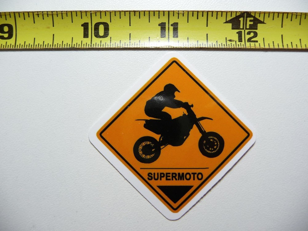 MOTORCYCLE BIKE STICKER DECAL DIAMOND SUPERMOTO FAN LOVE TEAM VET