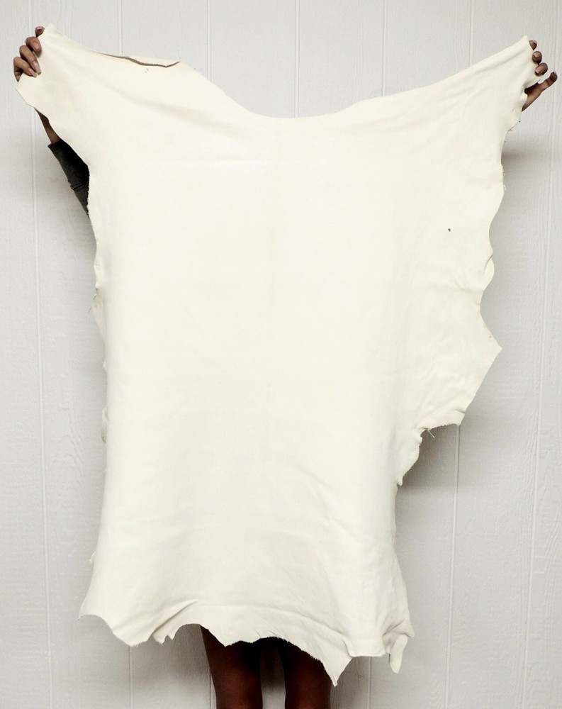 WHITE OIL TANNED BUCKSKIN Leather Hide for Native Crafts Clothing Bags Costumes