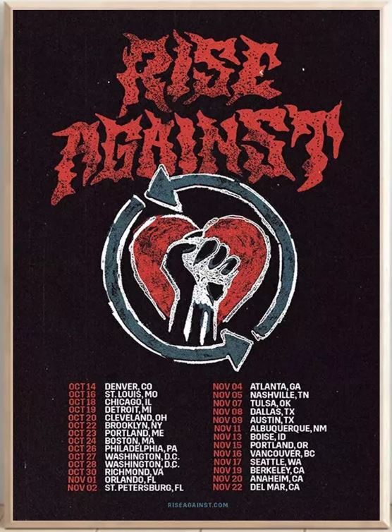 Rise Against 2024 Tour Poster