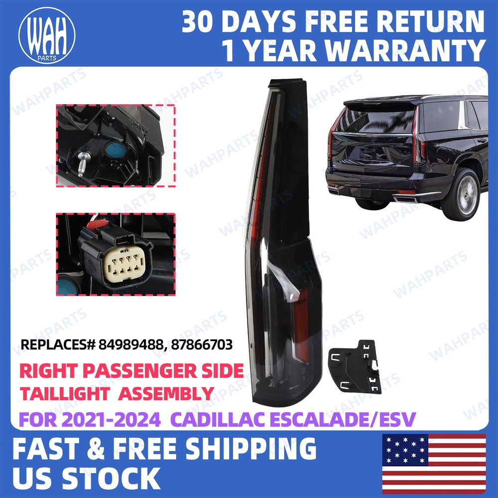 For 2021-2024 Cadillac Escalade Right Passenger Side LED Tail Light Brake Lamp