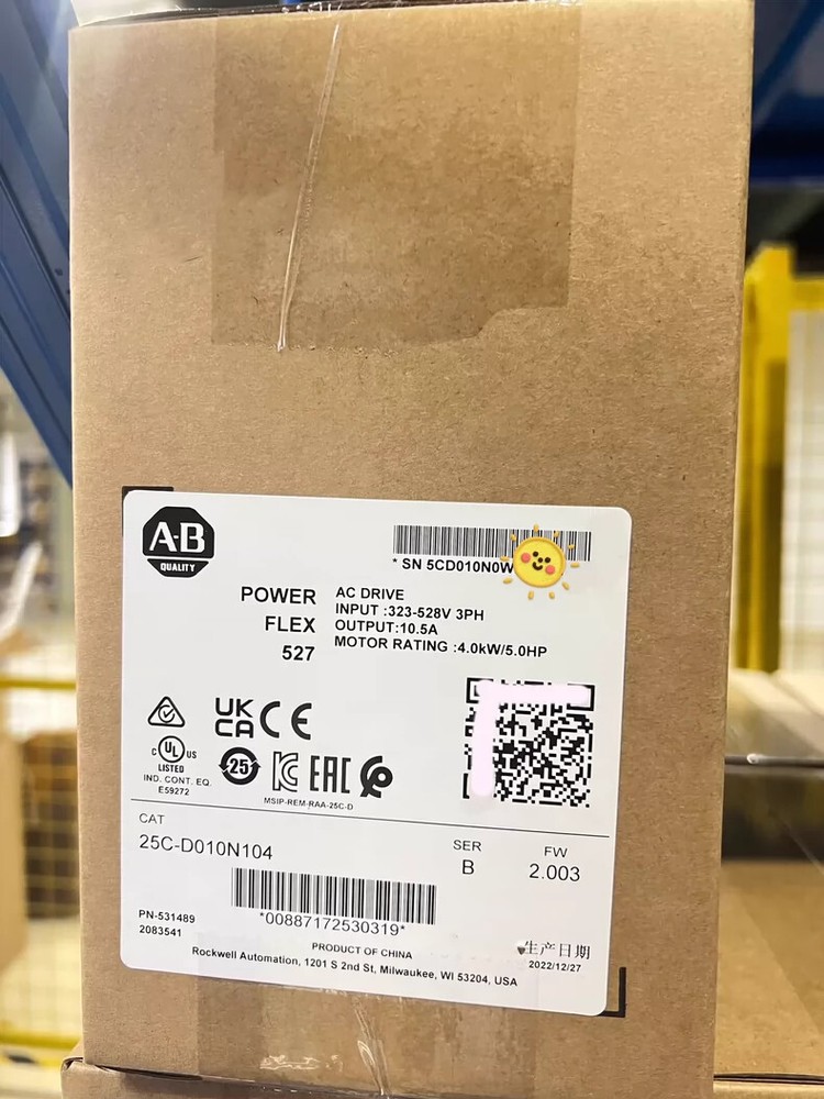 New Allen-Bradley 25C-D010N114 Powerflex 527 AC Drive 480V Free Shipping ! AB