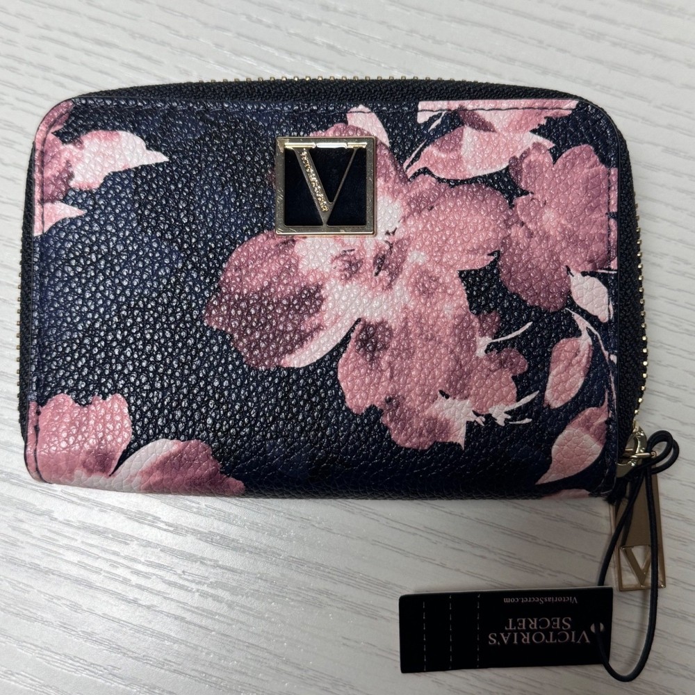 NWT PINK Victoria's Secret Floral Zip-up Wallet / Sku0088