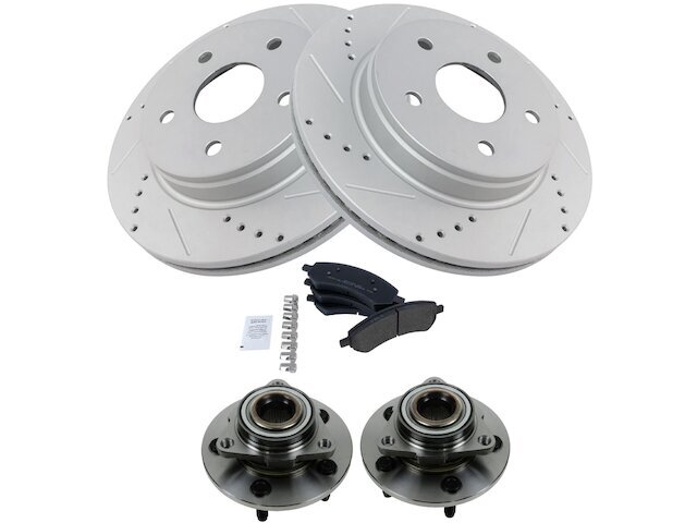 2006-2008 Dodge Ram 1500 Front Brake Pad Rotor Wheel Hub Kit 66KYWH