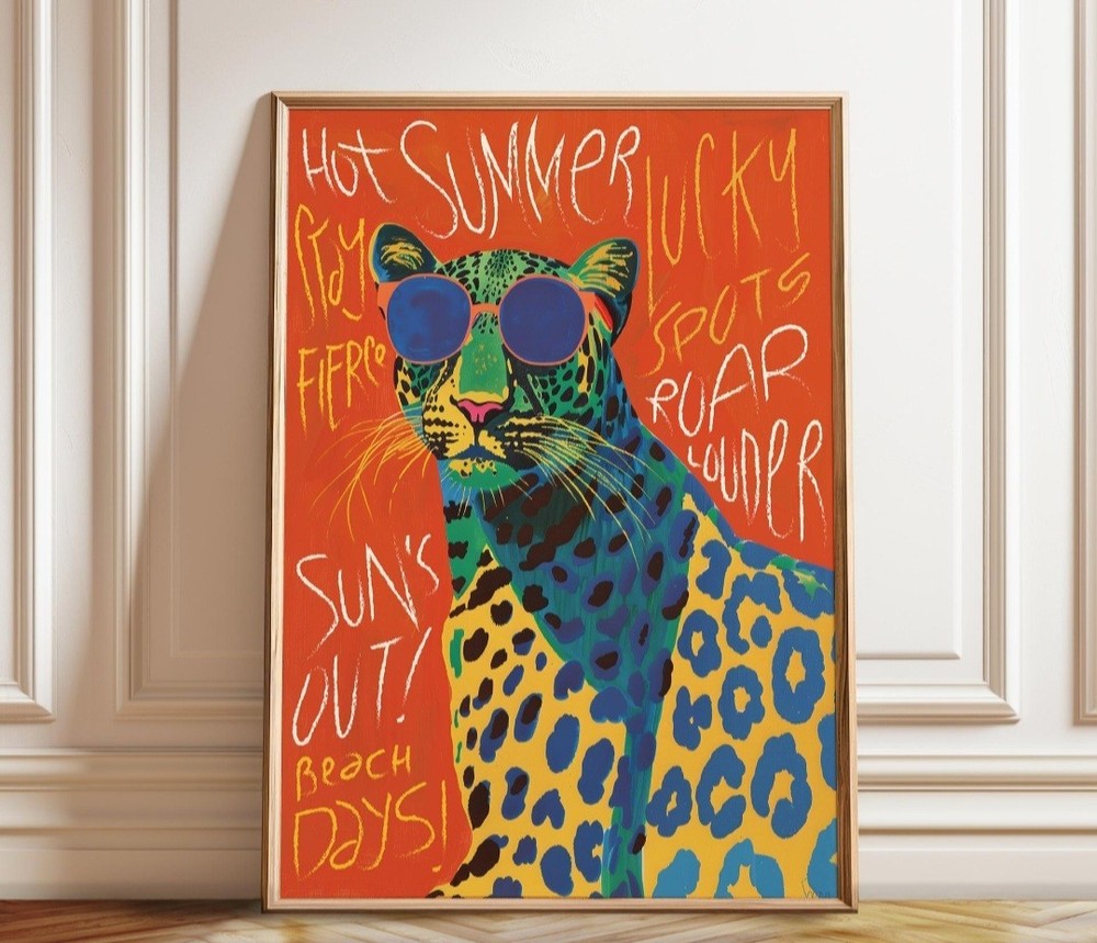 Leopard Poster 50cm x 70cm BNWT Unframed