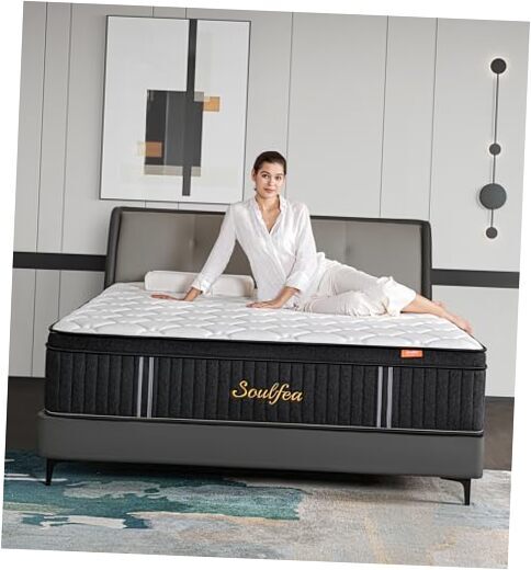 Mattress,Size Mattresses Memory Foam Hybrid Black Mattress in a Queen 12 Inch