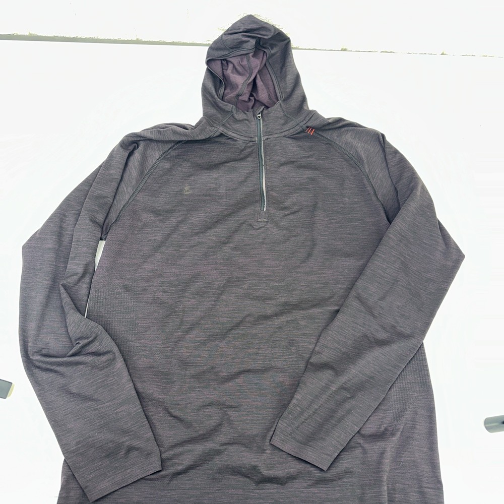 Lululemon Metal Vent Tech 1/4 Zip Hoodie for Men - L Large Burgundy Performance Shirt