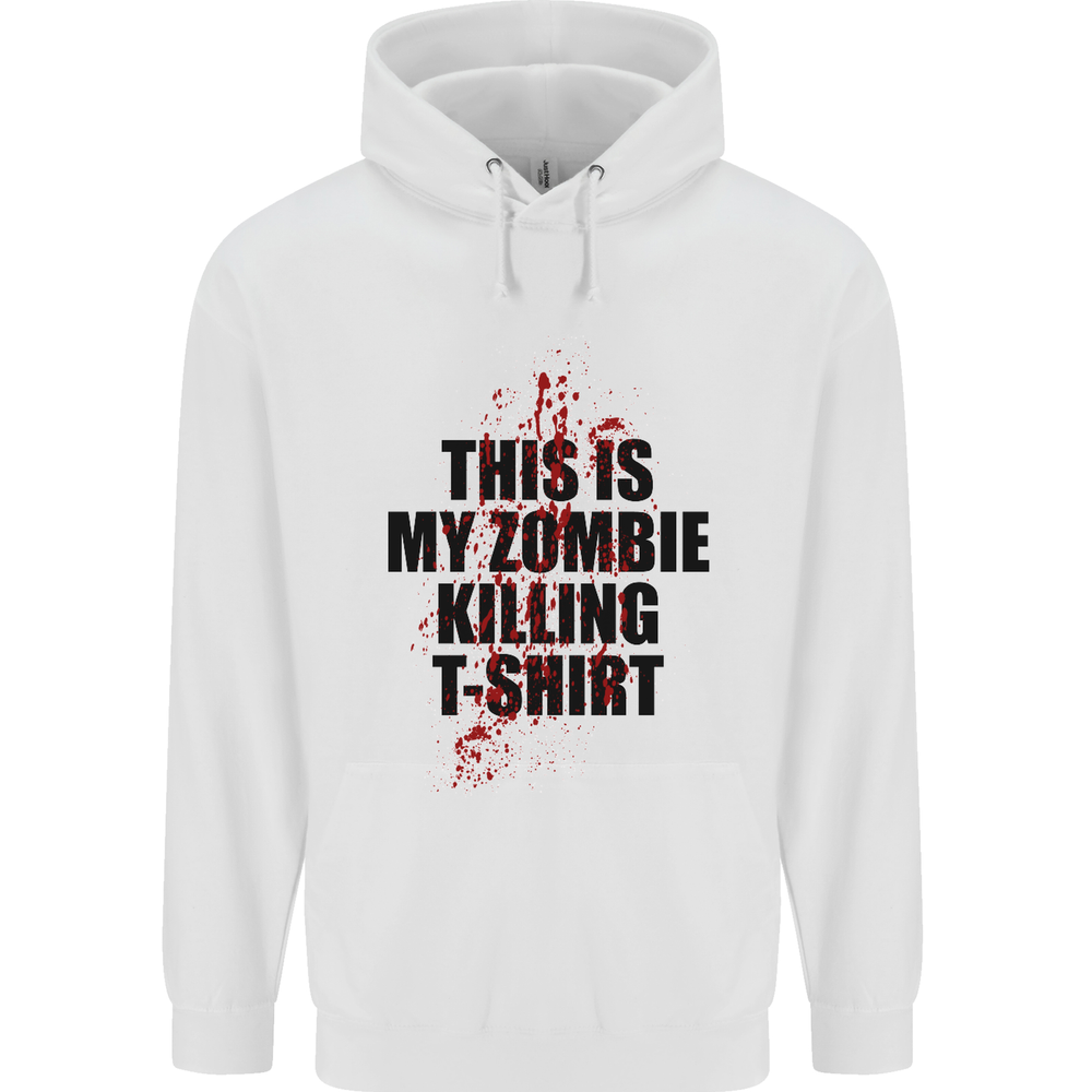 This Is My Zombie Killing Halloween Horror Mens 80% Cotton Hoodie