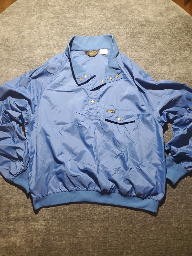 Vintage 1980 Eddie Bauer Windbreaker Navy Blue XXL