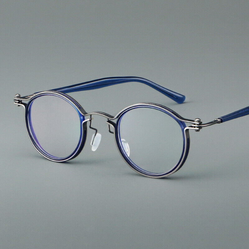 TR Retro Full Rim Classic Round Eyeglass frame Luxury Spectacles Acetate Glasses