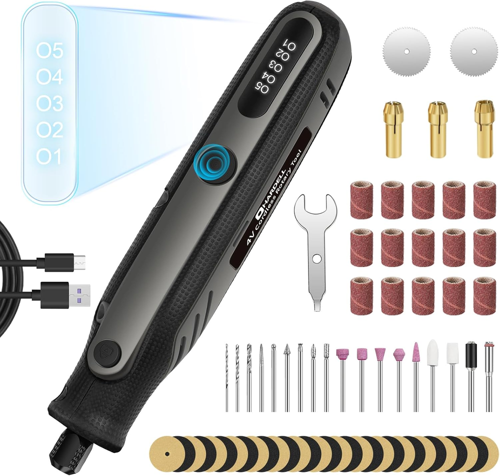 4V Mini Cordless Rotary Tool Kit with 69 Accessories & 5 Speed Settings