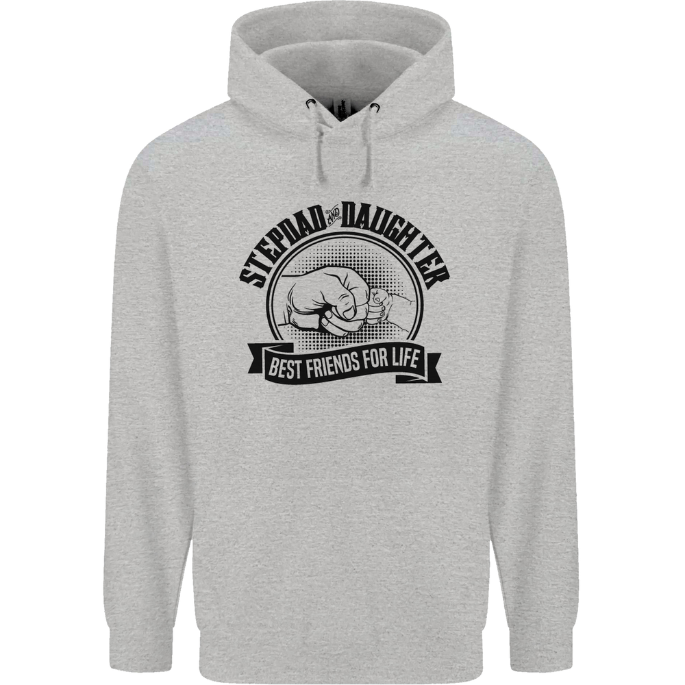 Stepdad & Daughter Best Fathers Day Mens 80% Cotton Hoodie