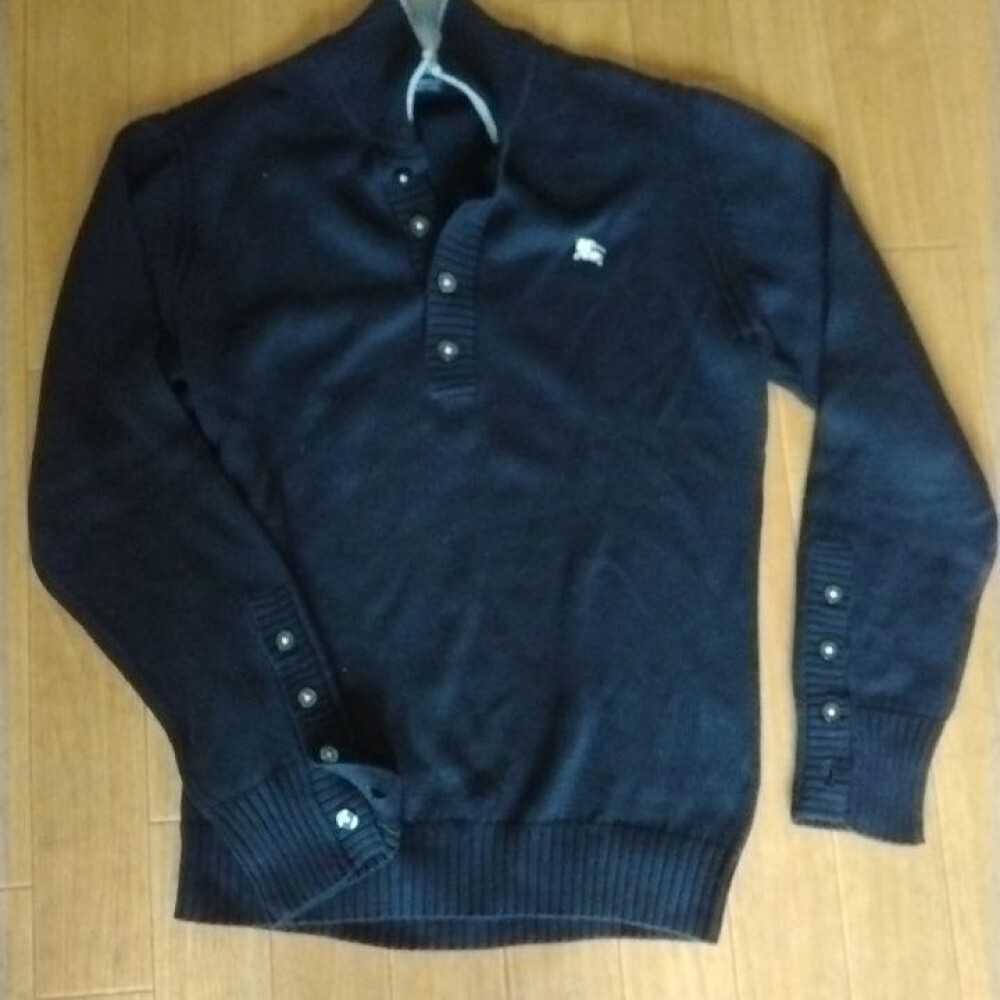 Burberry Black Knit Sweater Men's Fashion from Japan