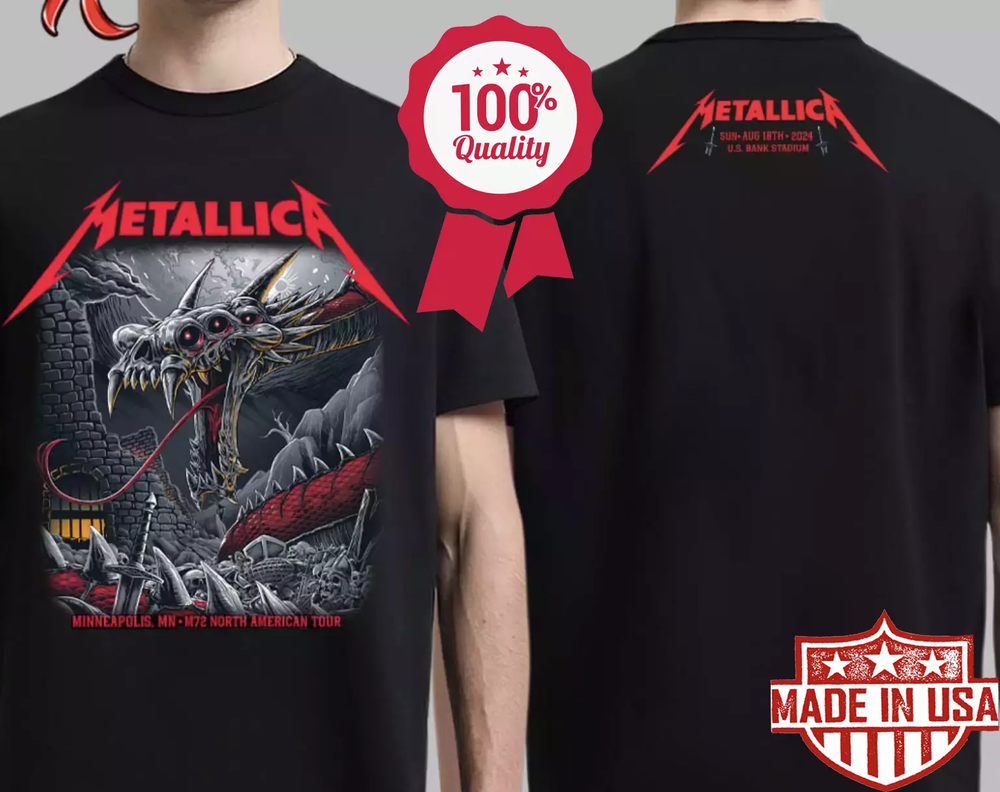 Metallica M72 Minneapolis Mn Night 2 At Us Bank Stadium On August 18 T-Shirt