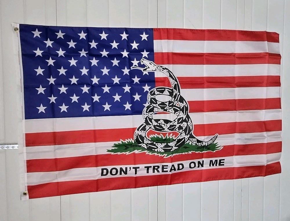 Don't Tread On Me USA Flag 3x5ft Red White Blue Indoor Outdoor