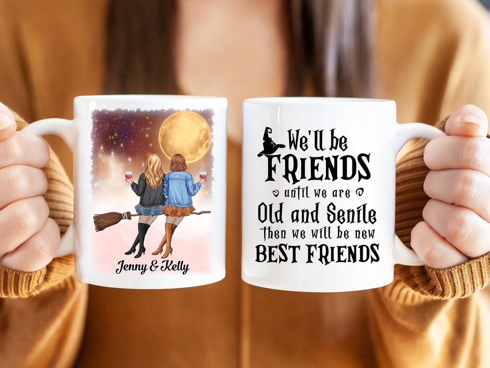 Personalized Best Friends Mug Custom Coffee Mug Halloween Home Decor Fall Home