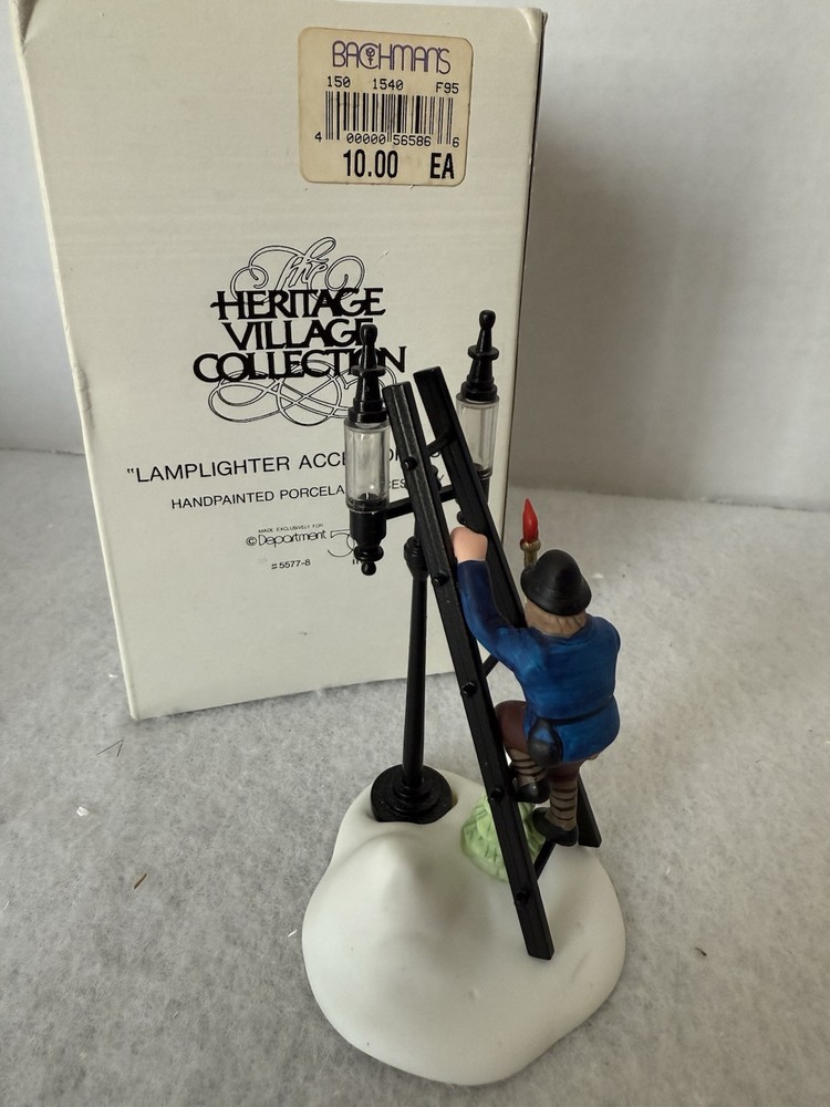 Dept 56 Dickens Village Lamplighter Accessory Set #5577-8 EUC