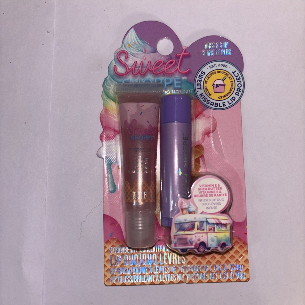 Sweet Shoppe Strawberry Vanilla Lip Duo Balm & Gloss Set - NEW