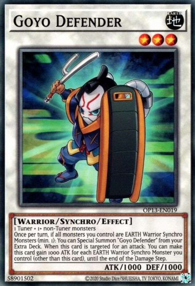 Goyo Defender OP13-EN019 Common Unlimited LP Yugioh Card