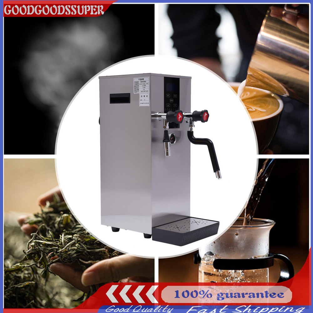 Stainless Steel 12L Commercial Espresso Coffee Maker Steam Boiler for Cafes  