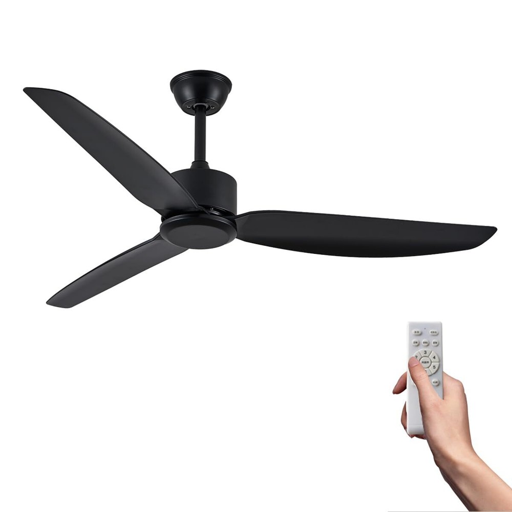 40 Inch Modern 3-Blade Ceiling Fan with Remote Control No Light 6-Speed Quiet Motor  