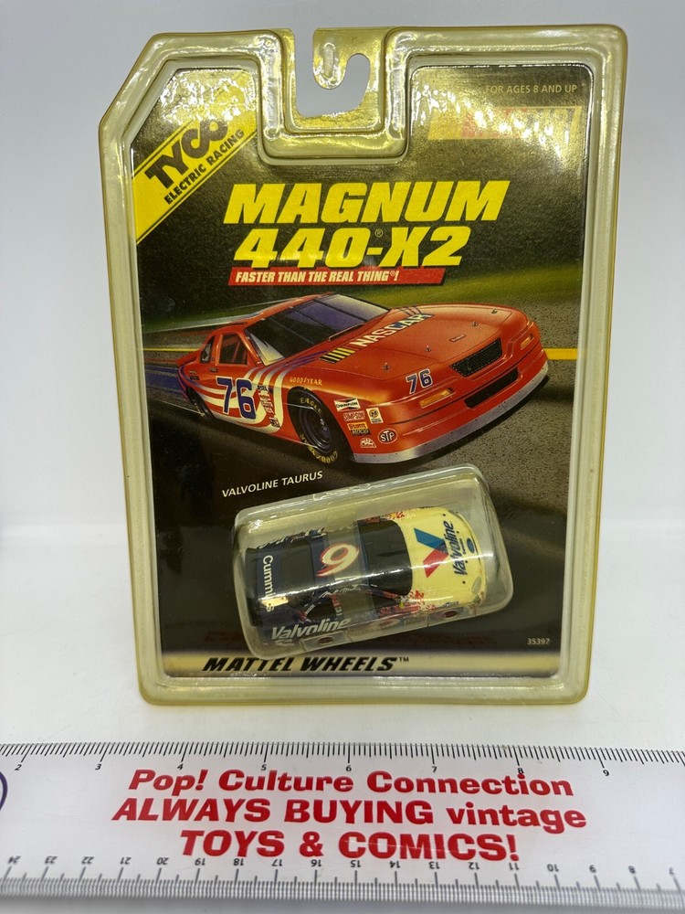 Vintage Tyco HO Slot Car Magnum 440-X2 Valvoline Taurus with Mattel Wheels New