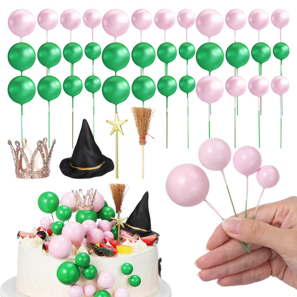 44 Pcs Witch Party Decor Set for Wicked Wizard Themed Cakes & Desserts