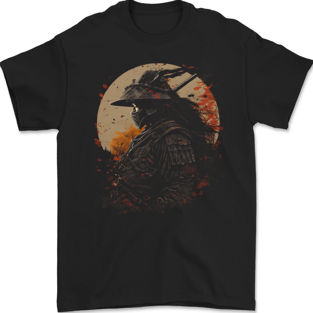 Samurai Storm Japanese Fantasy Warrior Mens T-Shirt 100% Cotton