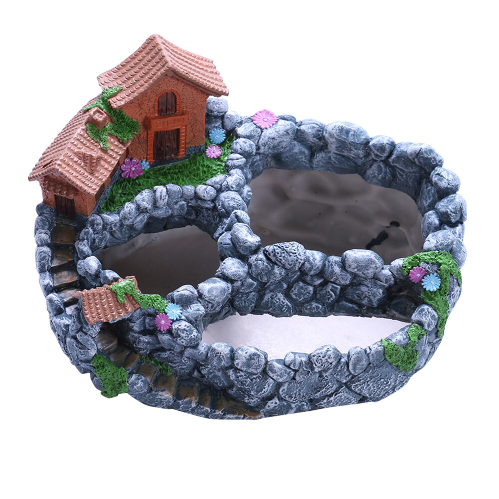 Resin Creative Fairy Garden House Planter Gardening Succulents Flowers