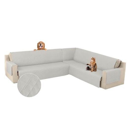 Corner Sectional Sofa Cover Washable L-Shaped Couch Protector