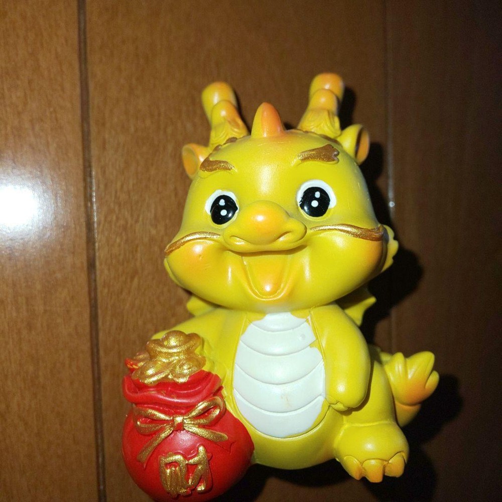 Mini Dragon Figurine Feng Shui Decor - Good Luck & Longevity - New Year 2024-image