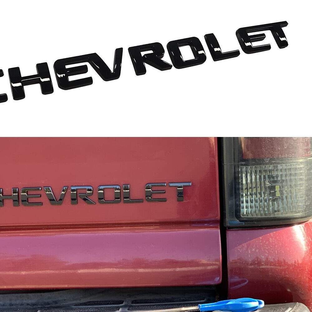 Tailgate Raised Letter For Emblem Rear Lifgate Nameplate Gloss Black
