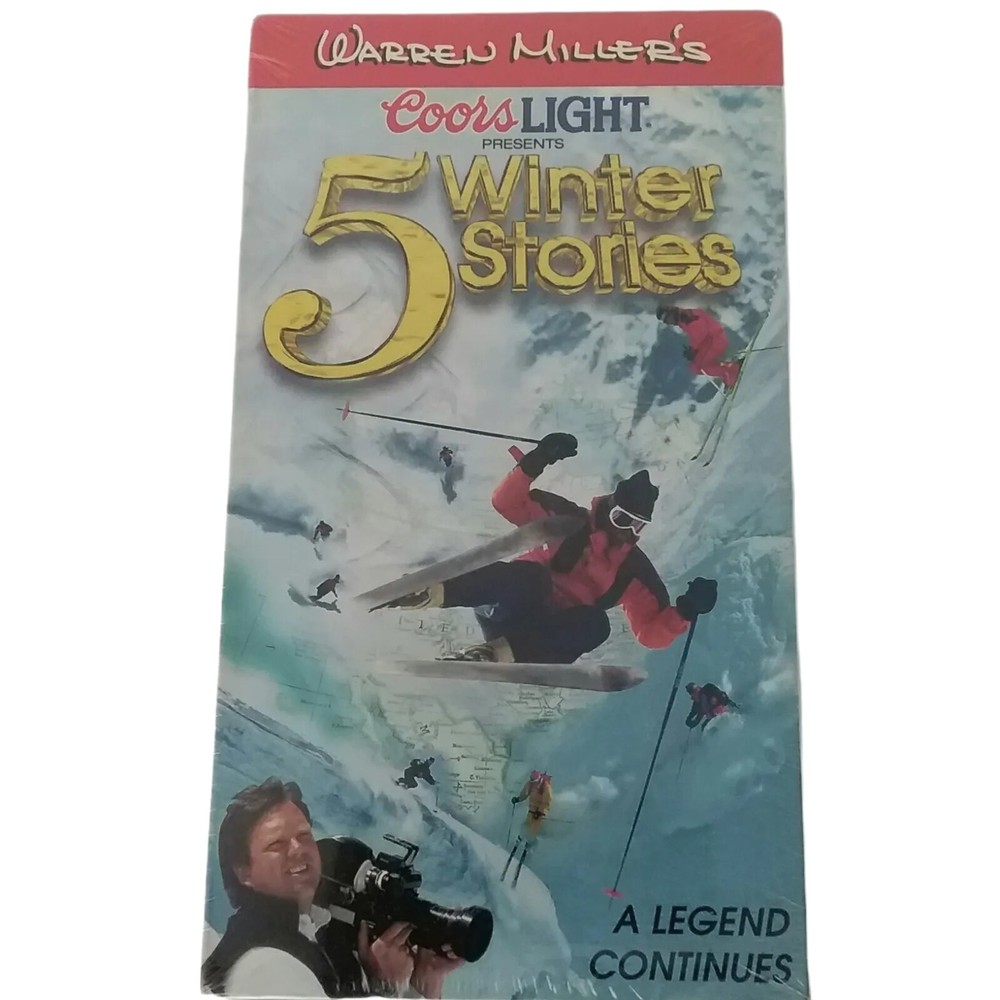 Warren Miller's 5 Winter Stories VHS 1995 Coors Light Brand New Ski Film