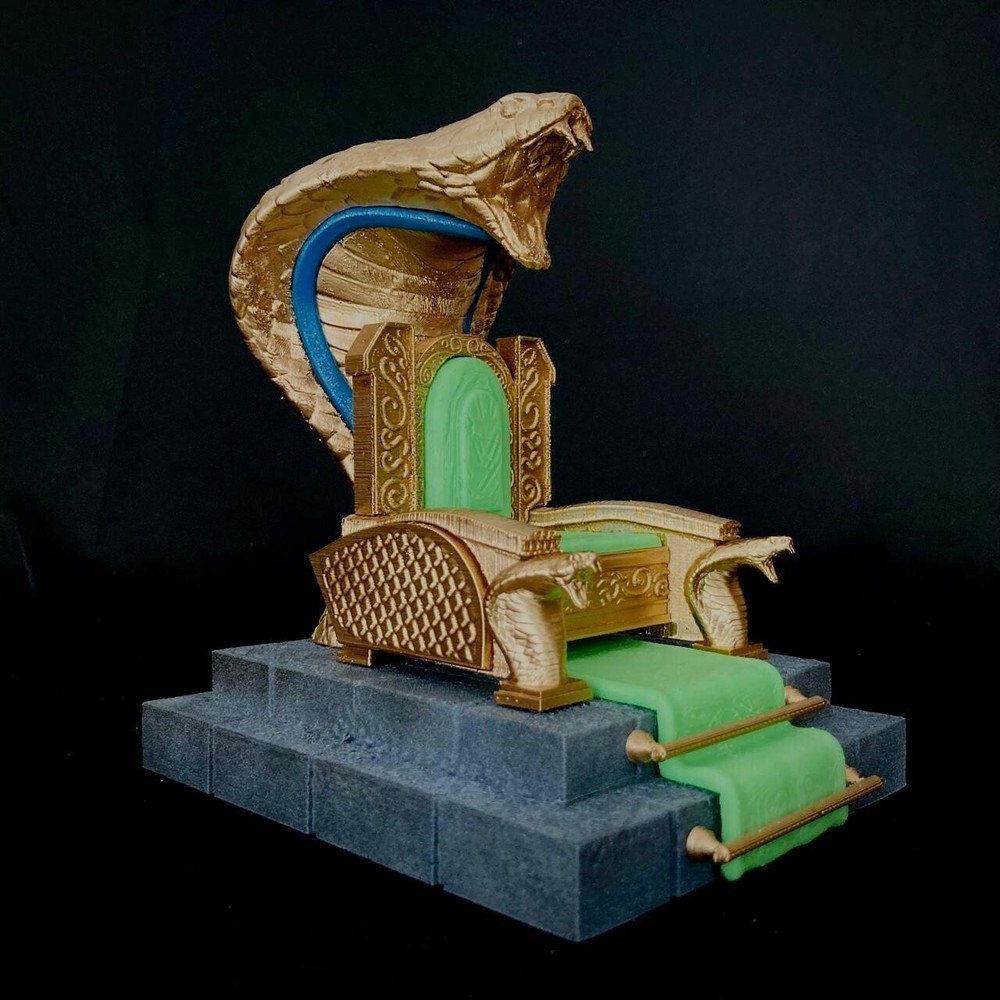 Custom Cobra Commander Throne (Green) for 3.75 inch (1:18) Figure Diorama