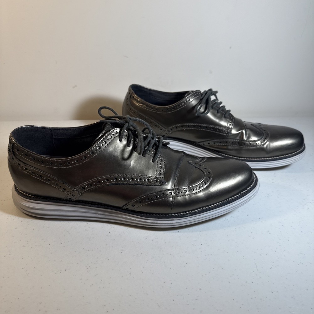 Cole Haan Men’s Bronze Grand Wingtip Oxford Dress Shoes Size 10