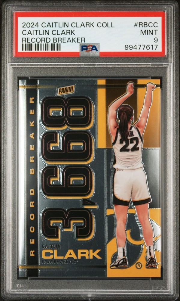 2024 Caitlin Clark Collection Chrome Record Breaker #RBCC 3668 Points PSA MINT 9