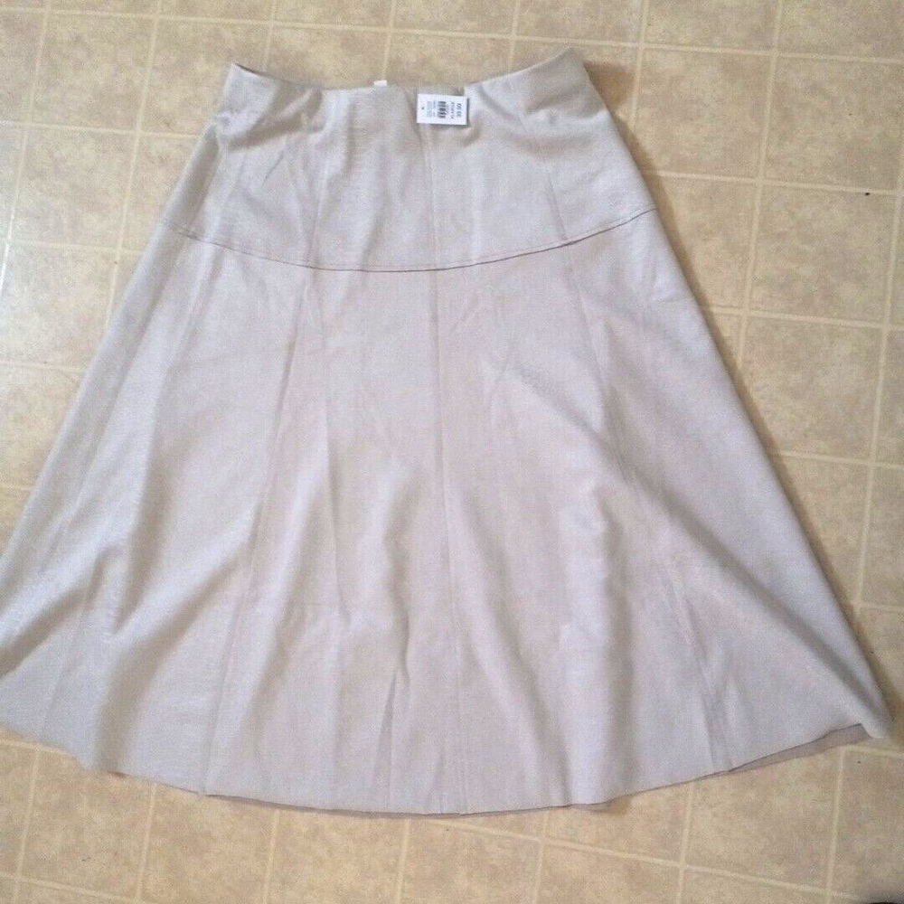 Tantrums Women's Beige  Skirt Size XL Long Maxi Faux Suede NEW