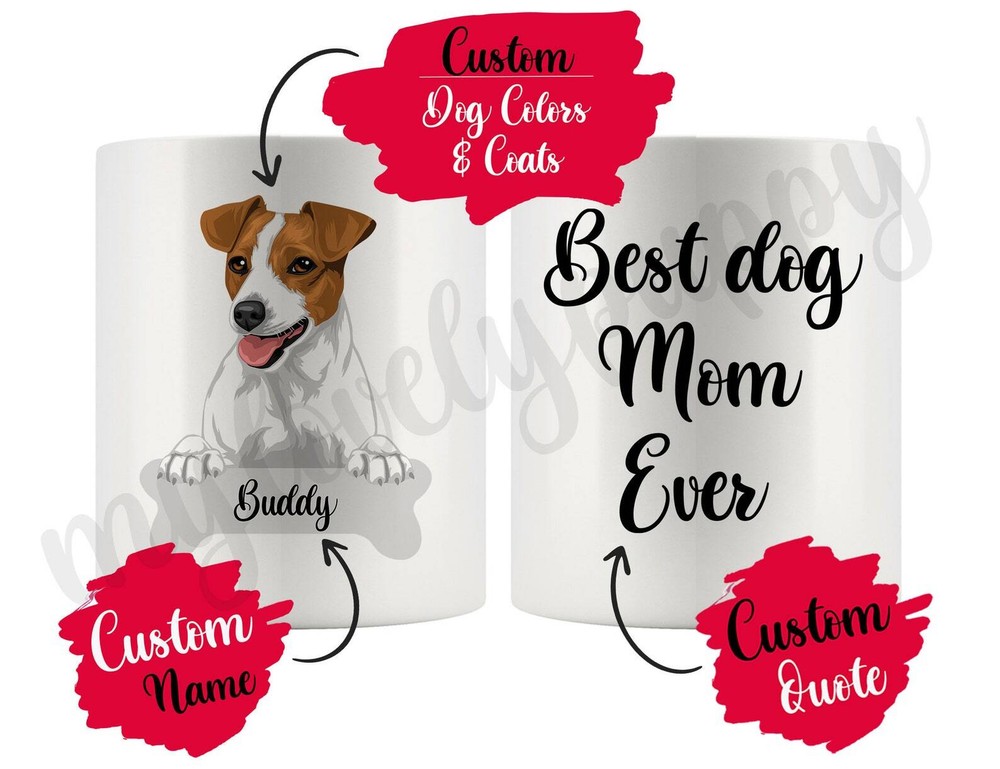 Personalized Jack Russell Terrier Dog Mom And Dad Mug Women Men Christmas Gifts