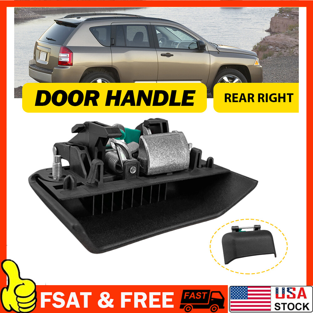 Jeep Compass 2007-2016 Black Rear Passenger Exterior Door Handle