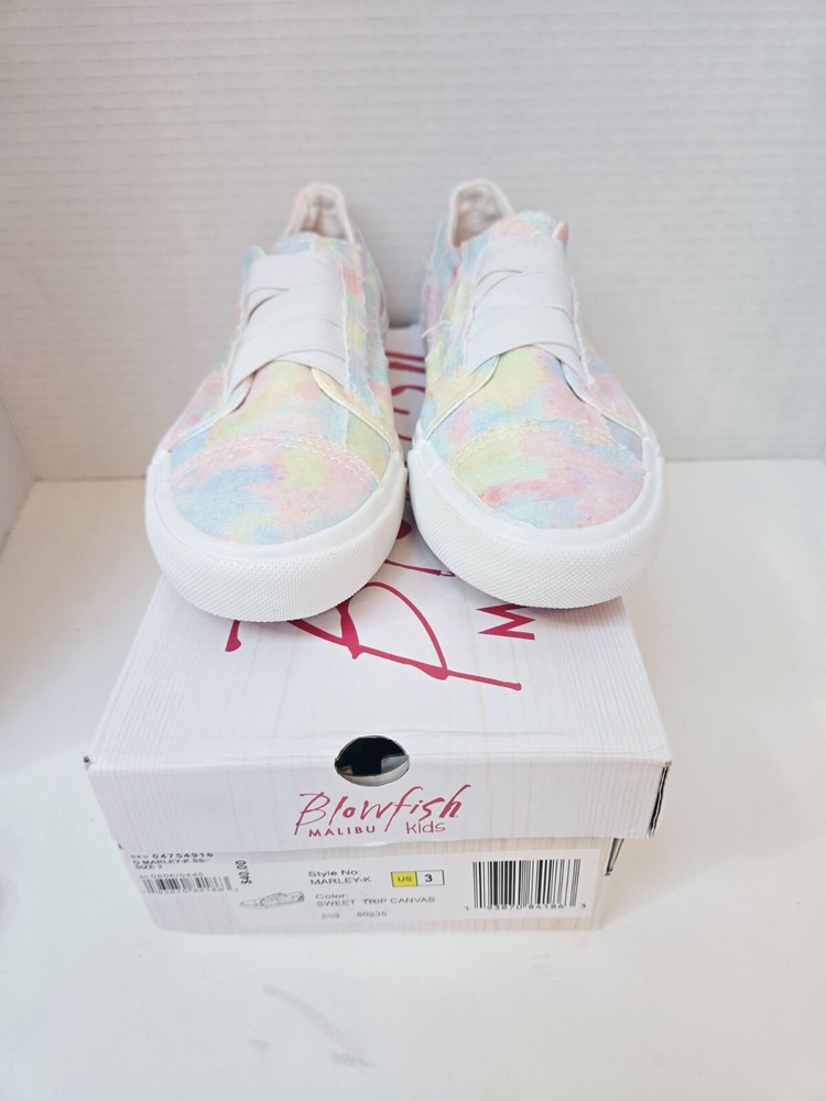 Blowfish Malibu Kids Marley Shoes Sweet Trip Canvas Size 3 New In Box