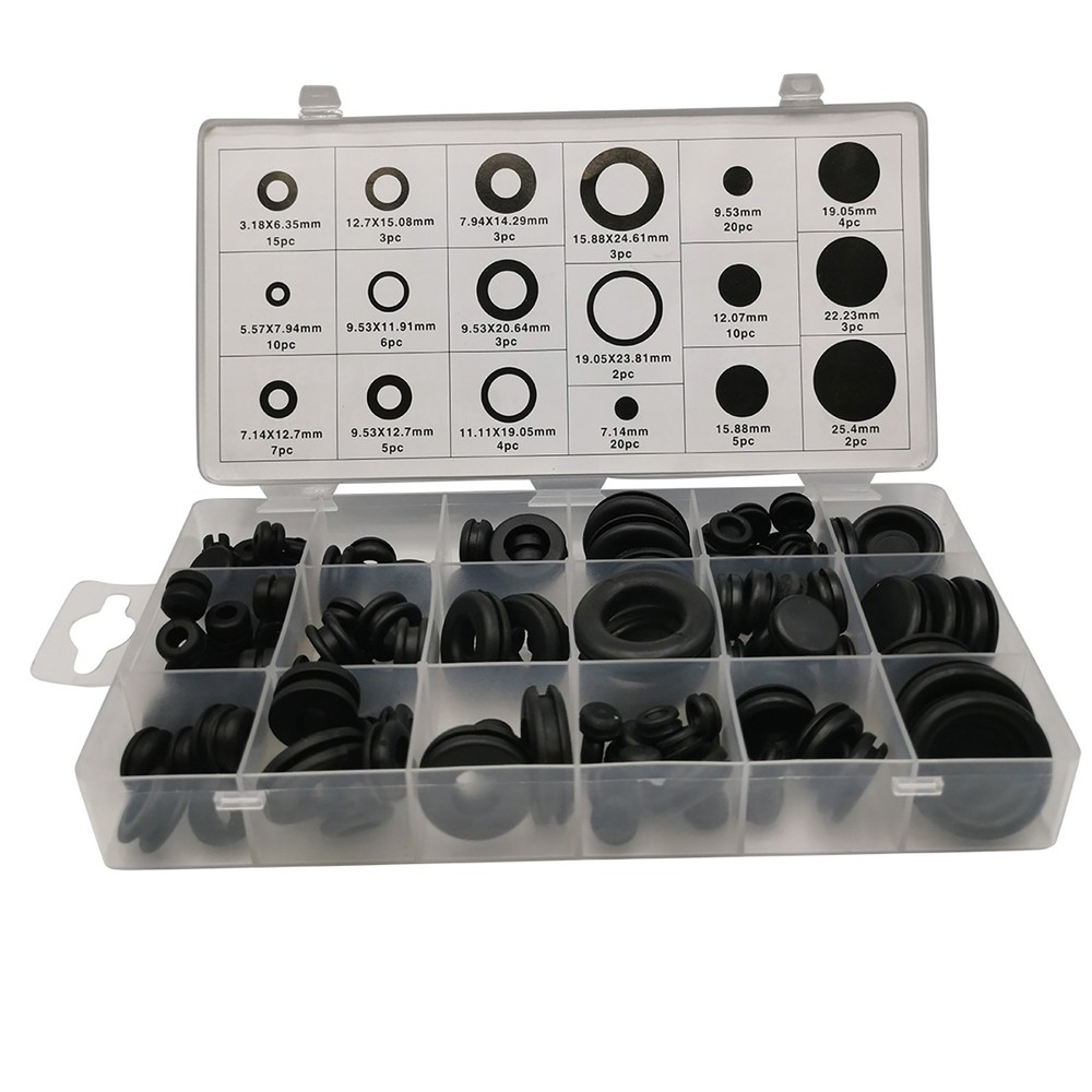 125PCS Rubber Grommet Set for Firewall Holes & Wire Protection