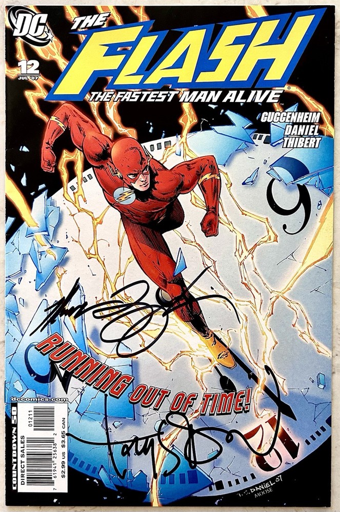 SALE: 2007 The Flash Fastest Man Alive #12 Marc Guggenheim & Tony Daniel SIGNED-image